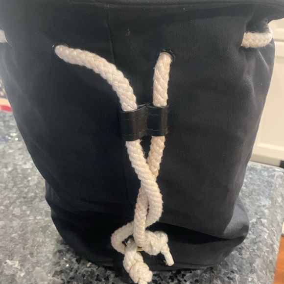 Black Chanel Soleil Canvas Drawstring Bucket Shoulder Bag - Picture 4 of 7